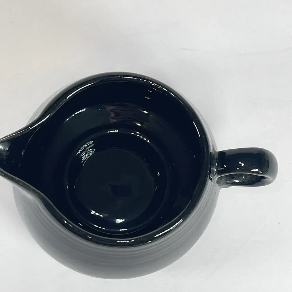 Homer Laughlin Fiesta USA Black Creamer & Underplate Tray Dish Fiesta ware